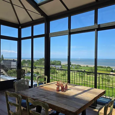 度假居 La Petite Tour De Lestuaire Panoramic Sea View & Private Terrace 翁弗勒尔